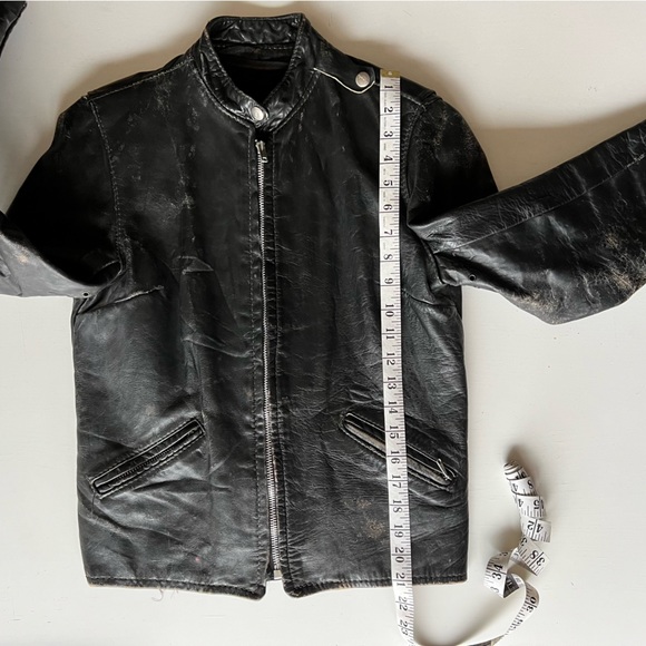 Vintage Brooks Leather Motorcycle Jacket - Picture 14 of 15